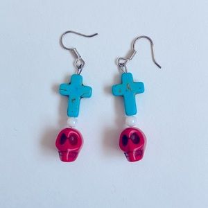 Skull Cross Earrings